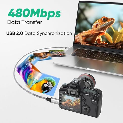 كابل Micro USB بطول 1 قدم قصير 15 وات للشحن السريع ونقل البيانات بسرعة 480 ميجابت في الثانية، سلك شحن مجدول USB A إلى MicroUSB لهاتف Kindle Android القديم، Nokia Tablet PS4 Controller Raspberry Pi والمزيد in Kuwait