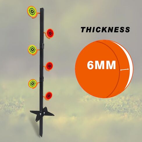 Dueling Tree Target Kit for .22 Rimfire, Metal Shooting Target with Ground Insertable Design, Suitable for .22 Rifles and Handguns Shooting Practice in Saudi Arabia
