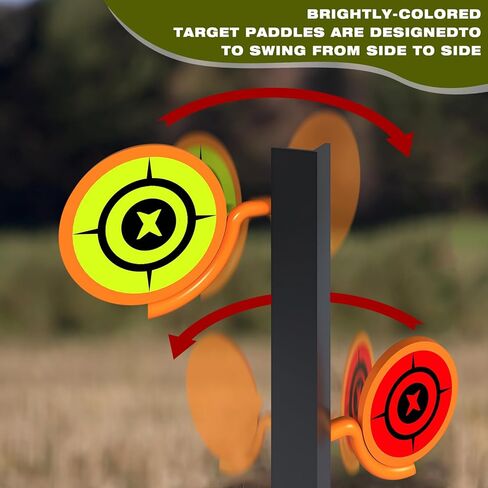 Dueling Tree Target Kit for .22 Rimfire, Metal Shooting Target with Ground Insertable Design, Suitable for .22 Rifles and Handguns Shooting Practice in Saudi Arabia