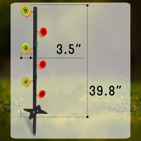 Dueling Tree Target Kit for .22 Rimfire, Metal Shooting Target with Ground Insertable Design, Suitable for .22 Rifles and Handguns Shooting Practice in Saudi Arabia