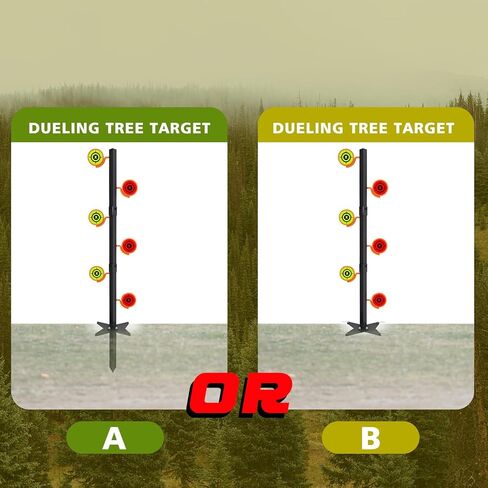 Dueling Tree Target Kit for .22 Rimfire, Metal Shooting Target with Ground Insertable Design, Suitable for .22 Rifles and Handguns Shooting Practice in Saudi Arabia