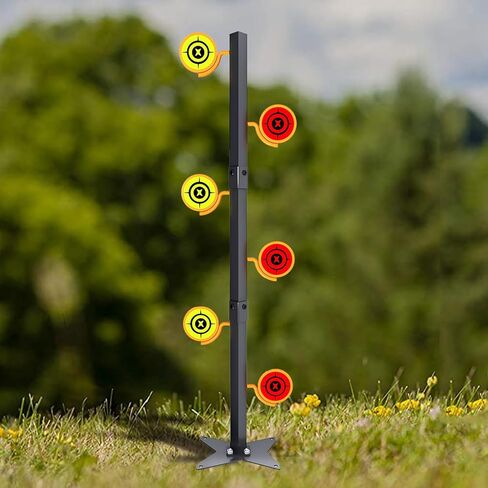 Dueling Tree Target Kit for .22 Rimfire, Metal Shooting Target with Ground Insertable Design, Suitable for .22 Rifles and Handguns Shooting Practice in Saudi Arabia