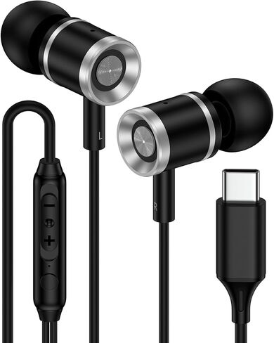 لسماعات الأذن Samsung Earbuds USB C السلكية متوافقة مع Samsung Glaxy S25 FE S25 Ultra A36 A56 A17 A56 A16 S24، سماعات أذن من النوع C مع ميكروفون لهاتف iPhone 17 Pro Max Air 16 15 in Saudi Arabia