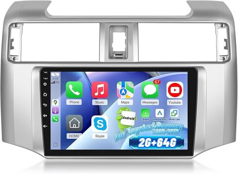 [2+64G] راديو سيارة NHOPEEW لسيارة Toyota 4Runner 2009-2019 مع Carplay اللاسلكي وAndroid Auto - شاشة لمس 9 بوصة ستيريو Android للسيارة - DSP/GPS/WiFi/SWC/Mirror Link + كاميرا احتياطية AHD in Saudi Arabia