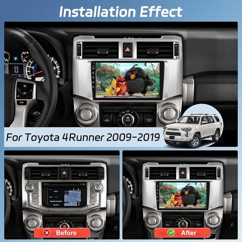 [2+64G] راديو سيارة NHOPEEW لسيارة Toyota 4Runner 2009-2019 مع Carplay اللاسلكي وAndroid Auto - شاشة لمس 9 بوصة ستيريو Android للسيارة - DSP/GPS/WiFi/SWC/Mirror Link + كاميرا احتياطية AHD in Saudi Arabia