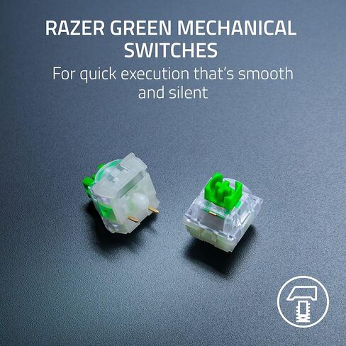 لوحة مفاتيح الألعاب الميكانيكية Razer BlackWidow V4 X: مفاتيح خضراء تعمل باللمس والنقر - 6 مفاتيح ماكرو - Chroma RGB - أغطية مفاتيح Doubleshot ABS - تخفيف الصوت ومثبتاته - إصدار Minecraft (متجدد) in Saudi Arabia