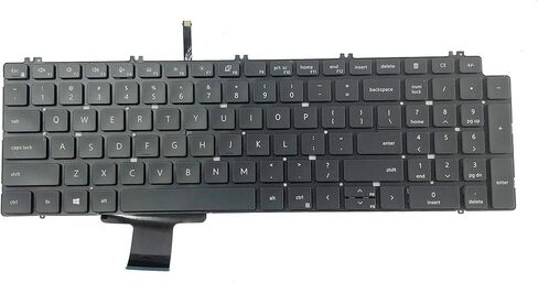 لوحة مفاتيح بديلة لأجهزة الكمبيوتر المحمول Dell Precision 7750 7550 7760 7560 Series مع تخطيط أمريكي بإضاءة خلفية 0713DM 713DM PK132V72B00 in Saudi Arabia