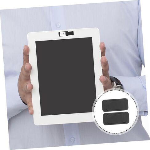 2pcs Ultra-Thin Laptop Camera Cover Slide for Webcam Protection Laptops Smartphones Tablets Durable and Easy to Use Black Square Shape in Saudi Arabia