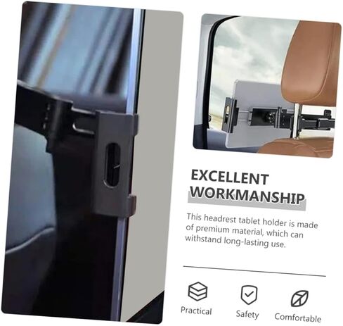 Veemoon Car Tablet Holder for Backseat Headrest Mount for Tablets Phones Design Stable Noise Compatible with All Models Convenient Vertical in Saudi Arabia