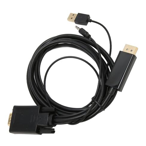VGA إلى DP موصل كابل HD فيديو محول كابل ذكر إلى كابل ذكر مع الطاقة والصوت للكمبيوتر المكتبي، والكمبيوتر المحمول، وشاشة الكمبيوتر in Kuwait