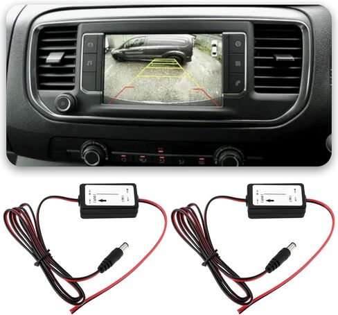 eMagTech 2pcs 12V Reversing Camera Filters with Plug Camera Rectifiers Power Relay Capacitor Filter Compatible with BMW Compatible with Opel in Kuwait