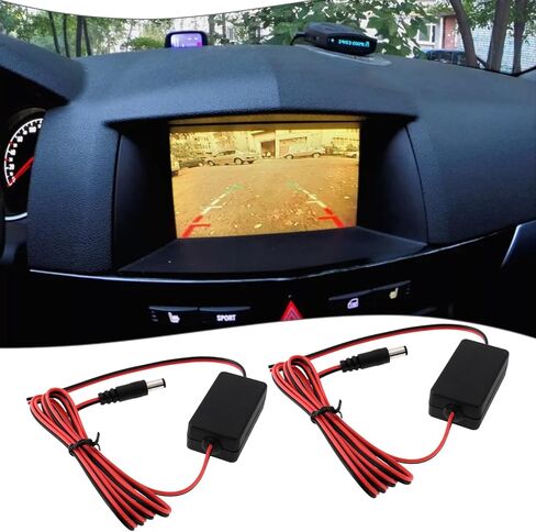 eMagTech 2pcs 12V Reversing Camera Filters with Plug Camera Rectifiers Power Relay Capacitor Filter Compatible with BMW Compatible with Opel in Kuwait