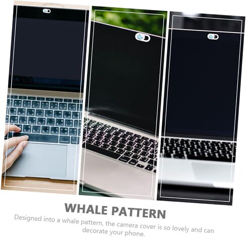 4pcs Whale Pattern Privacy Camera Cover for Laptop and Tablet Cartoon Webcam Lid Slider Anti-Peeping Webcam Cover for Personal Privacy Protection in Saudi Arabia