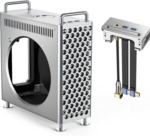 Aluminum Chassis Stand for 2024 Mac mini M4/M4 Pro - Mac mini M4 Case - Storage Expansion Hard Drive - 2 Type-C Cables and one 3.5mm Audio Cable- Accessories for Mini 4 - Mac mini M4 Holder in Saudi Arabia
