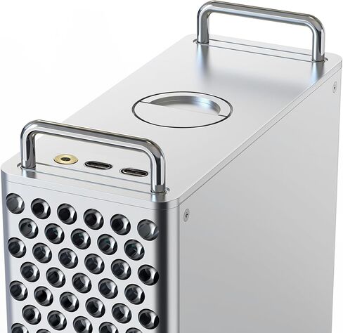 Aluminum Chassis Stand for 2024 Mac mini M4/M4 Pro - Mac mini M4 Case - Storage Expansion Hard Drive - 2 Type-C Cables and one 3.5mm Audio Cable- Accessories for Mini 4 - Mac mini M4 Holder in Saudi Arabia