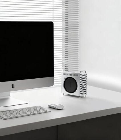 Aluminum Chassis Stand for 2024 Mac mini M4/M4 Pro - Mac mini M4 Case - Storage Expansion Hard Drive - 2 Type-C Cables and one 3.5mm Audio Cable- Accessories for Mini 4 - Mac mini M4 Holder in Saudi Arabia