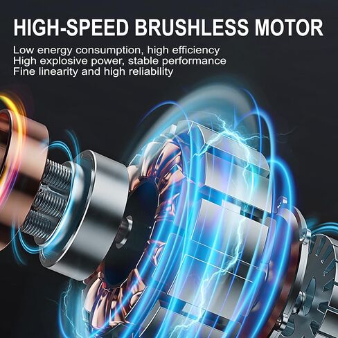 Cordless Electric Air Duster, 110000 RPM Turbo Jet Fan with LED, 8-Gear Stepless Speed Adjustment, Powerful Blower with Brushless Motor for Computer, BBQ, Cars, Home & Outdoor Cleaning in Saudi Arabia