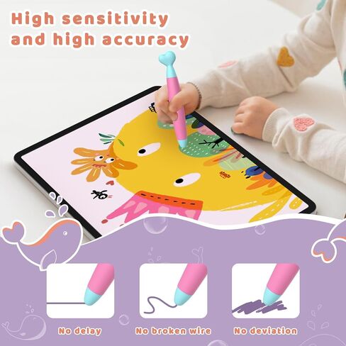 Stylus Pens, 2 Pack Stylus with Durable Rubber Tips, Compatible with iPad, iPhone, Android, All Tablets and Phones in Saudi Arabia