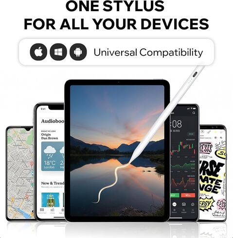 Universal Stylus Pen for Touch Screens – Compatible with iPad, iPhone, Samsung & Android Devices, High Precision for Writing and Navigation in Saudi Arabia