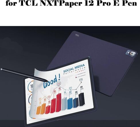 قلم NXTPaper 12 Pro E لقلم TCL NXTPaper 12 Pro E، قلم ستايلس لـ TCL NXTPaper 12 Pro E Pen 4096 حساسية، رفض راحة اليد (أسود) in Kuwait
