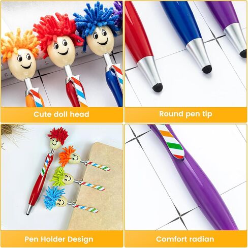 6-Pack Unique Design Stylus Pens, Silicone Tip, Universal Capacitive Touch Screen Pen, Compatible with Tablets, iPad Mini, iPad Pro, iPad Air, Smartphones, Samsung Galaxy, Multiple Colors in Saudi Arabia