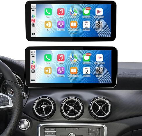 شاشة لمس لاسلكية CarPlay/Android Auto 12.3 بوصة لسيارة Mercedes Benz CLA GLA Class C117 X117 X156 (2016-2018) مع نظام NTG5.0/5.1/5.2، مستقبل الراديو، الوسائط المتعددة، بلوتوث، ستيريو السيارة in Kuwait