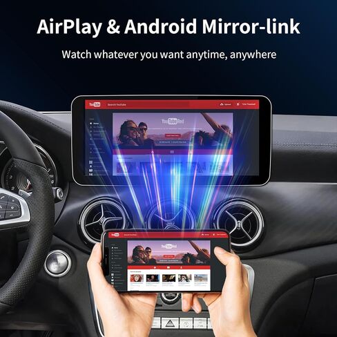 شاشة لمس لاسلكية CarPlay/Android Auto 12.3 بوصة لسيارة Mercedes Benz CLA GLA Class C117 X117 X156 (2016-2018) مع نظام NTG5.0/5.1/5.2، مستقبل الراديو، الوسائط المتعددة، بلوتوث، ستيريو السيارة in Kuwait