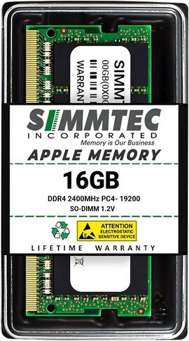 ذاكرة وصول عشوائي Simmtec سعة 16 جيجابايت لجهاز Apple iMac 2017 (27 بوصة Retina 5K و21.5 بوصة Retina 4K) | DDR4 2400MHz SODIMM PC4-19200 2Rx8 1.2V 260-Pin SO-DIMM وحدة ترقية الذاكرة in Kuwait