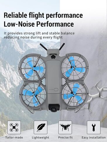 مراوح بديلة لـ DJI Neo 2، شفرات مراوح سريعة التحرير منخفضة الضوضاء مع براغي، دعامات طائرة بدون طيار متينة وخفيفة الوزن، سهلة التركيب لملحقات DJI Neo، 4 عبوات باللون الأزرق in Kuwait