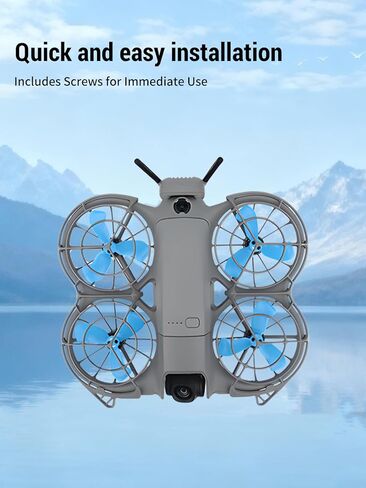 مراوح بديلة لـ DJI Neo 2، شفرات مراوح سريعة التحرير منخفضة الضوضاء مع براغي، دعامات طائرة بدون طيار متينة وخفيفة الوزن، سهلة التركيب لملحقات DJI Neo، 4 عبوات باللون الأزرق in Kuwait