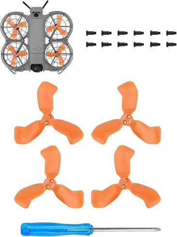 مراوح بديلة لـ DJI Neo 2، شفرات مراوح سريعة التحرير منخفضة الضوضاء مع براغي، دعامات طائرة بدون طيار متينة وخفيفة الوزن، سهلة التركيب لملحقات DJI Neo، 4 عبوات باللون الأزرق in Kuwait