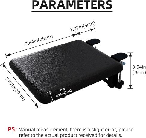Computer Arm Rest for Desk, 90°Foldable Desk Arm Rest Extender,Ergonomic Arm Rest for Desk,Clamp-On Mouse Pad Arm Support,No-Drill Table Side Addition for Home & Office in Saudi Arabia