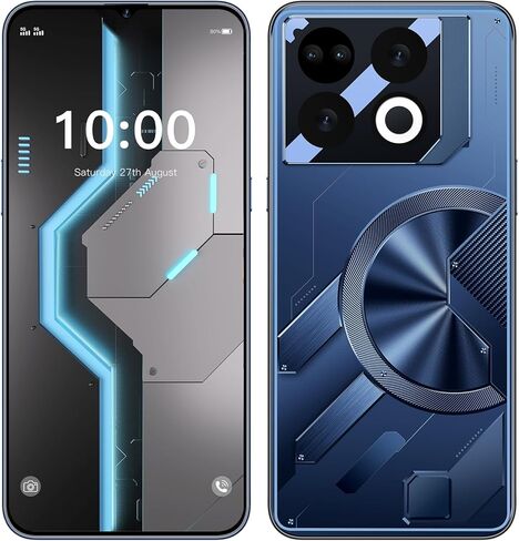 GT10 Pro Unlocked Phones 5G Cell Phone Android 13.0 Cell Phone,6GB+256GB,6800mAh,Dual SIM Phone (Silver) in Saudi Arabia