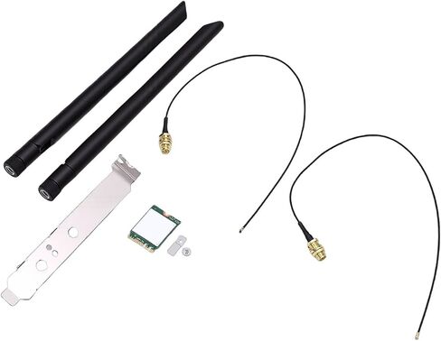 VBESTLIFE WiFi 6E Wireless Card, 160MHz 2.4G/5G/6GHz Triple Band, M.2 WiFi Card, Bluetooth 5.3, Support for MU MIMO and 1024QAM, Dual 8db Antenna in Saudi Arabia