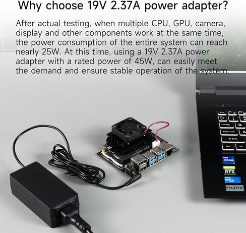 DC 19V Power Supply Cable for Jetson Orin NX/Orin Nano Super Monitor/Electronics 19V/2.37A in Saudi Arabia