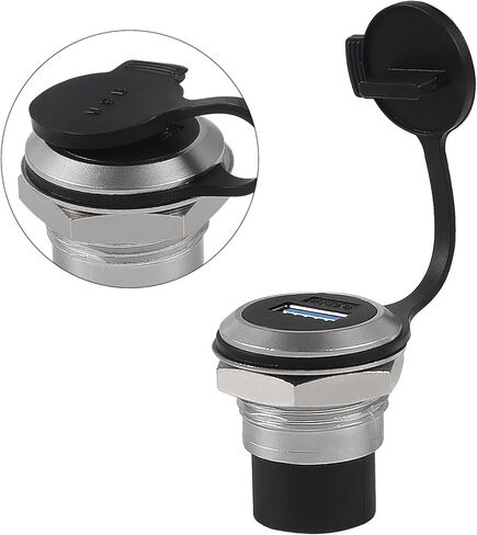 4pcs USB 3.0 Panel Mount Coupler, USB Pass Through Connector, Female to Female Bulkhead Extension Adapter with Water/Dustcap in Saudi Arabia