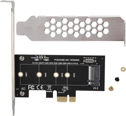 Estink PCI E to M.2 NVMe Adapter Card, PCI Express to M.2 Converter for SSD 2230 2242 2260 2280 with Metal Baffle for PM961 960 600P in Saudi Arabia