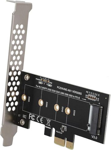 Estink PCI E to M.2 NVMe Adapter Card, PCI Express to M.2 Converter for SSD 2230 2242 2260 2280 with Metal Baffle for PM961 960 600P in Saudi Arabia