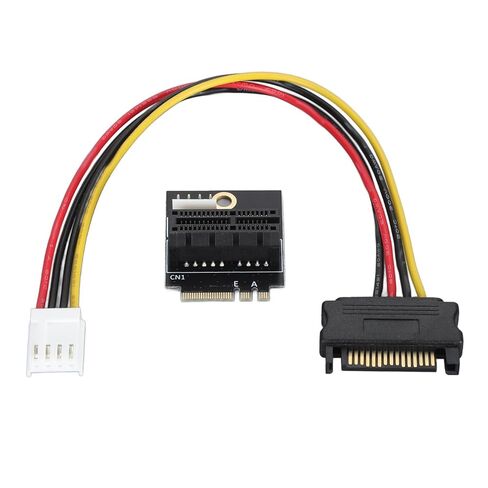 محول Ciciglow M.2 NGFF Key A A E إلى PCIE 1X، يدعم بطاقات 2230 Type Key AE/A+ PCIE Bus M.2 فقط، محول 4pin 5V/12V in Kuwait