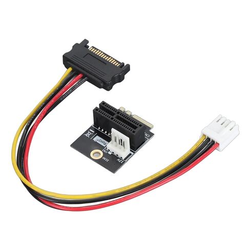 محول Ciciglow M.2 NGFF Key A A E إلى PCIE 1X، يدعم بطاقات 2230 Type Key AE/A+ PCIE Bus M.2 فقط، محول 4pin 5V/12V in Kuwait