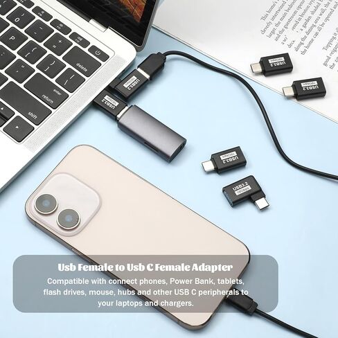 6 حزم محول USB C إلى USB، USBC ذكر إلى USB3.2 أنثى محول OTG بزاوية قائمة 10 جيجابت في الثانية USB3.2 متوافق مع الكمبيوتر اللوحي والهاتف والأجهزة الأخرى من النوع C in Kuwait