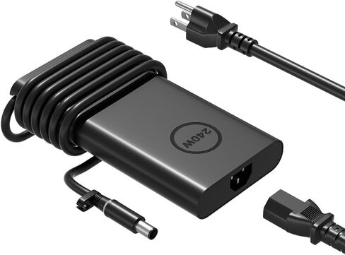 شاحن كمبيوتر محمول غان رفيع بقدرة 240 وات لجهاز Dell G15 G16 G7 Alienware M15 M17 x17 17 15 Precision 7780 7770 7670 7680، محول تيار متردد وسلك طاقة بطول إجمالي 10 أقدام، شحن سريع للألعاب والمكتب in Saudi Arabia