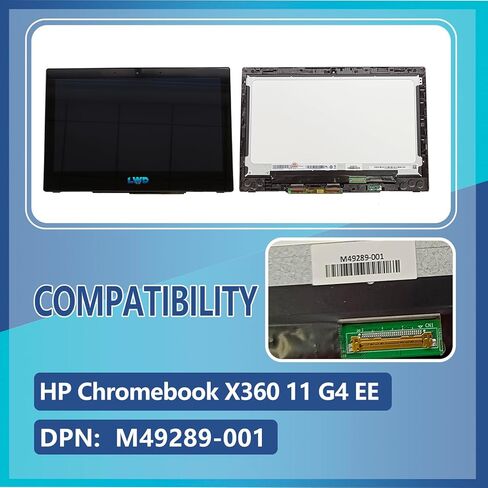 بديل لجهاز HP Chromebook X360 11 G4 EE 11 CBX360 11 G4 CElN4500 FX360 11 G4 شاشة كمبيوتر محمول تعمل باللمس LCD وحدة محول رقمي مع إطار M49289-001 in Saudi Arabia