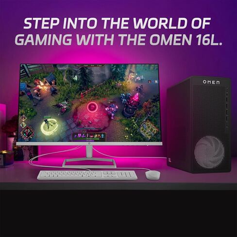 سطح المكتب HP OMEN 16L للألعاب، AMD Ryzen 7 8700F (Beats Intel i7-14700F)، NVIDIA RTX 5060، ذاكرة الوصول العشوائي DDR5 سعة 32 جيجابايت، 2 تيرابايت SSD، W11H، محطة عمل إنتاج الموسيقى، حزمة مع Thunderobot KG3089R Gaming KB in Kuwait