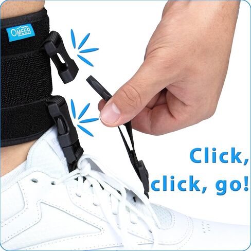 دعامة Omeer AFO للمشي مع الأحذية توفر دعمًا قابلاً للتعديل لقوس القدم للرجال أو النساء، ويمكن ارتداؤها مع الأحذية التي تمتلكها بالفعل ويمكن ارتداؤها على ساقك اليسرى أو اليمنى in Kuwait