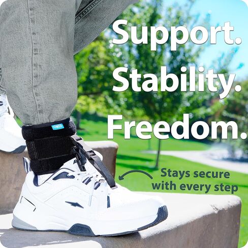 دعامة Omeer AFO للمشي مع الأحذية توفر دعمًا قابلاً للتعديل لقوس القدم للرجال أو النساء، ويمكن ارتداؤها مع الأحذية التي تمتلكها بالفعل ويمكن ارتداؤها على ساقك اليسرى أو اليمنى in Kuwait