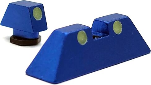 مشاهد ليلية متوهجة في الظلام من TSA® لمسدسات Glock® Slimline - تناسب G43 وG43X وG48 - ألوان متعددة - مجموعة رؤية أمامية وخلفية in Kuwait