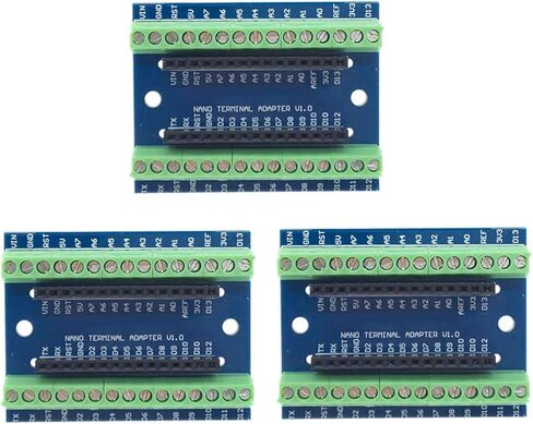3 Pieces of Nano V3.0 3.0 Controller Terminal Adapter Expansion Boards, Nano IO Shield Simple Expansion Boards, Suitable for Arduino Nano AVR ATMEGA328P in Saudi Arabia