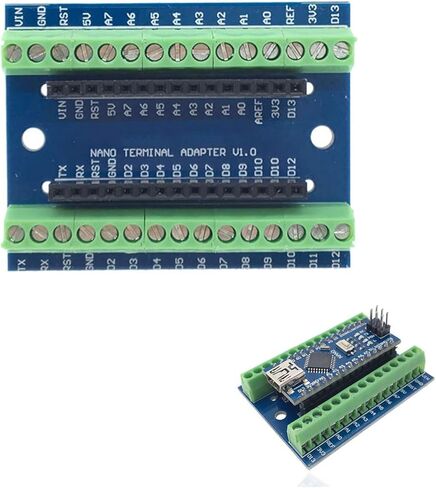 3 Pieces of Nano V3.0 3.0 Controller Terminal Adapter Expansion Boards, Nano IO Shield Simple Expansion Boards, Suitable for Arduino Nano AVR ATMEGA328P in Saudi Arabia