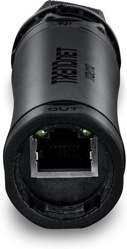 موسع TRENDnet Industrial Gigabit PoE+ المقاوم للماء، TI-OE110، تمديد اتصال PoE+ حتى 100 متر إضافي (328 قدمًا)، يدعم PoE (15.4 وات) وPoE+ (30 وات)، غلاف مصنف IP67، متوافق مع NDAA TAA in Saudi Arabia